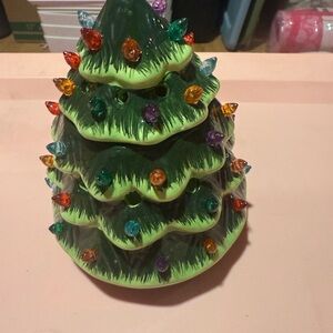 Ceramic Christmas Tree with Multicolor Lights